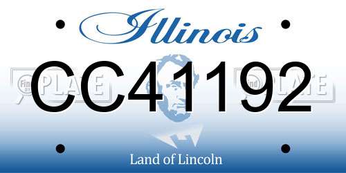 CC41192 Illinois License Plate