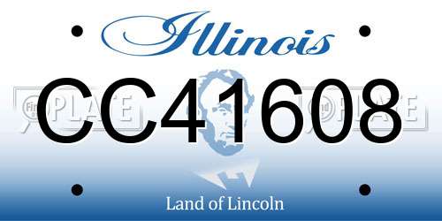 CC41608 Illinois License Plate