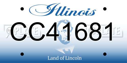 CC41681 Illinois License Plate