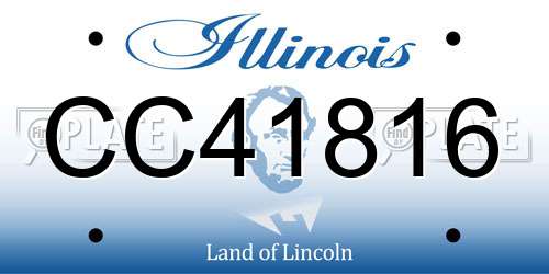 CC41816 Illinois License Plate