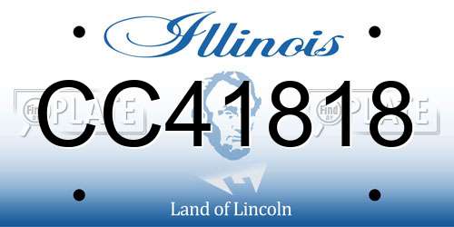 CC41818 Illinois License Plate