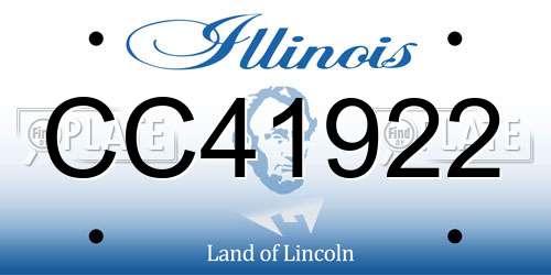 CC41922 Illinois License Plate
