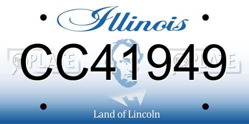 CC41949 Illinois License Plate
