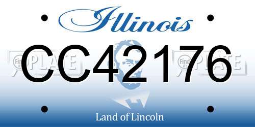 CC42176 Illinois License Plate