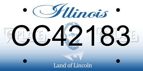 CC42183 Illinois License Plate
