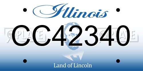 CC42340 Illinois License Plate