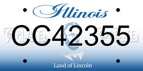 CC42355 Illinois License Plate