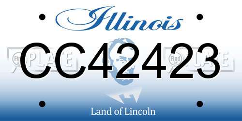 CC42423 Illinois License Plate