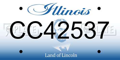 CC42537 Illinois License Plate