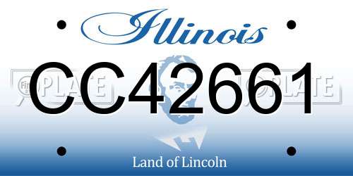 CC42661 Illinois License Plate