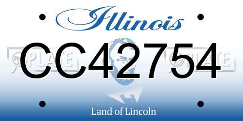 CC42754 Illinois License Plate