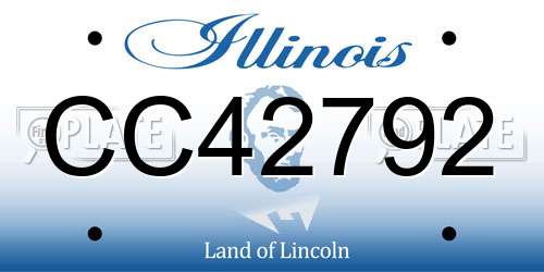 CC42792 Illinois License Plate