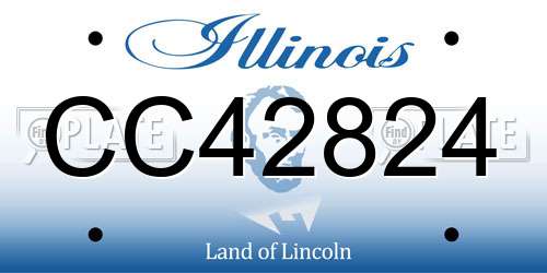 CC42824 Illinois License Plate