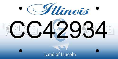 CC42934 Illinois License Plate