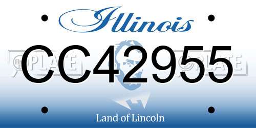 CC42955 Illinois License Plate