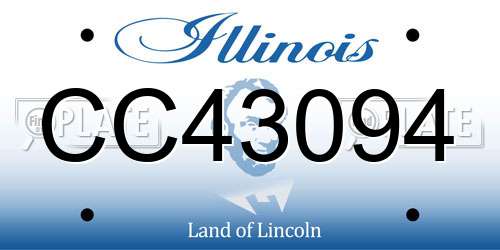 CC43094 Illinois License Plate