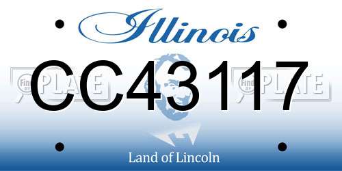 CC43117 Illinois License Plate