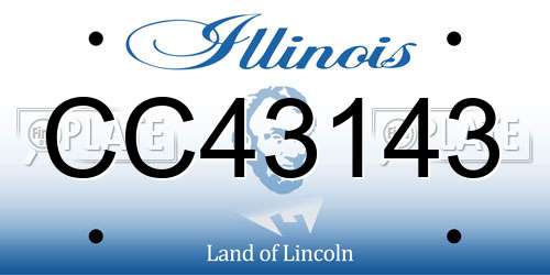 CC43143 Illinois License Plate
