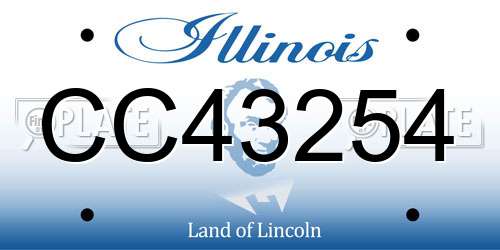 CC43254 Illinois License Plate