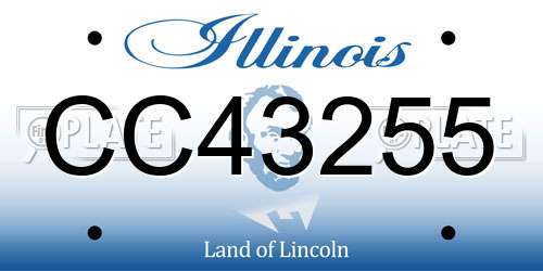 CC43255 Illinois License Plate