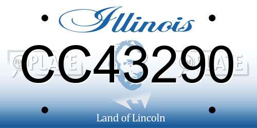 CC43290 Illinois License Plate