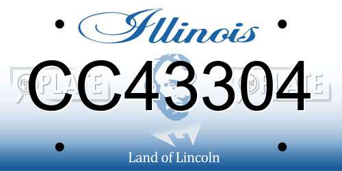 CC43304 Illinois License Plate