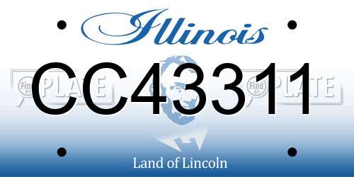CC43311 Illinois License Plate