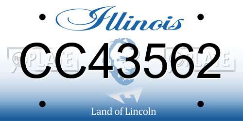 CC43562 Illinois License Plate