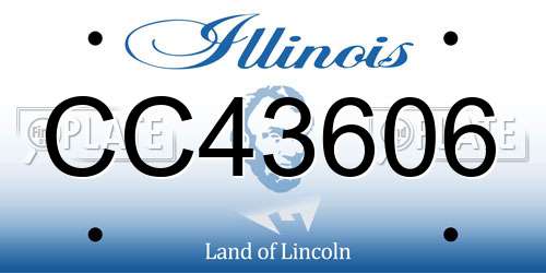 CC43606 Illinois License Plate