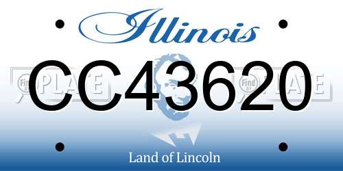 CC43620 Illinois License Plate