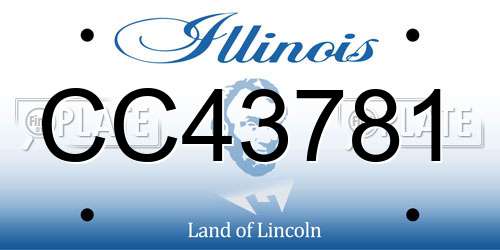 CC43781 Illinois License Plate