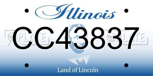CC43837 Illinois License Plate