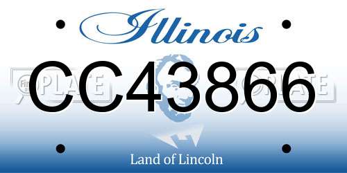 CC43866 Illinois License Plate