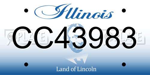 CC43983 Illinois License Plate