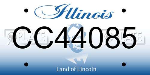 CC44085 Illinois License Plate