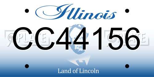 CC44156 Illinois License Plate