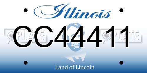 CC44411 Illinois License Plate