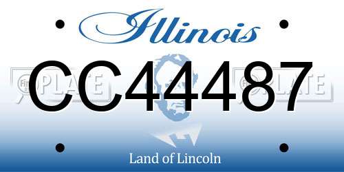 CC44487 Illinois License Plate