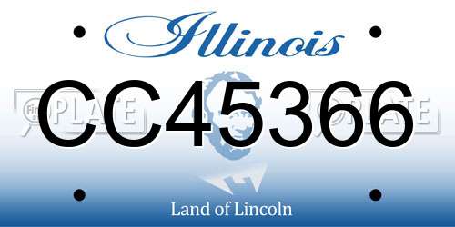 CC45366 Illinois License Plate