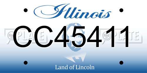 CC45411 Illinois License Plate
