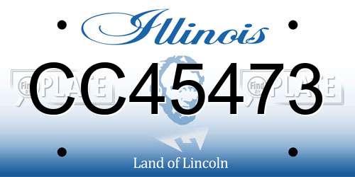 CC45473 Illinois License Plate