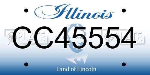 CC45554 Illinois License Plate