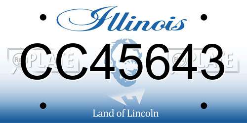 CC45643 Illinois License Plate