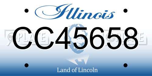 CC45658 Illinois License Plate