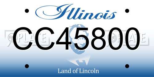 CC45800 Illinois License Plate