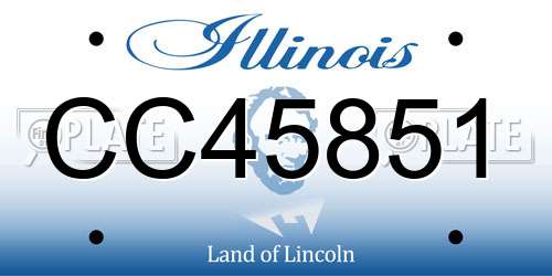 CC45851 Illinois License Plate