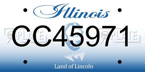 CC45971 Illinois License Plate