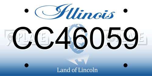 CC46059 Illinois License Plate