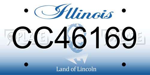 CC46169 Illinois License Plate