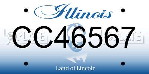 CC46567 Illinois License Plate